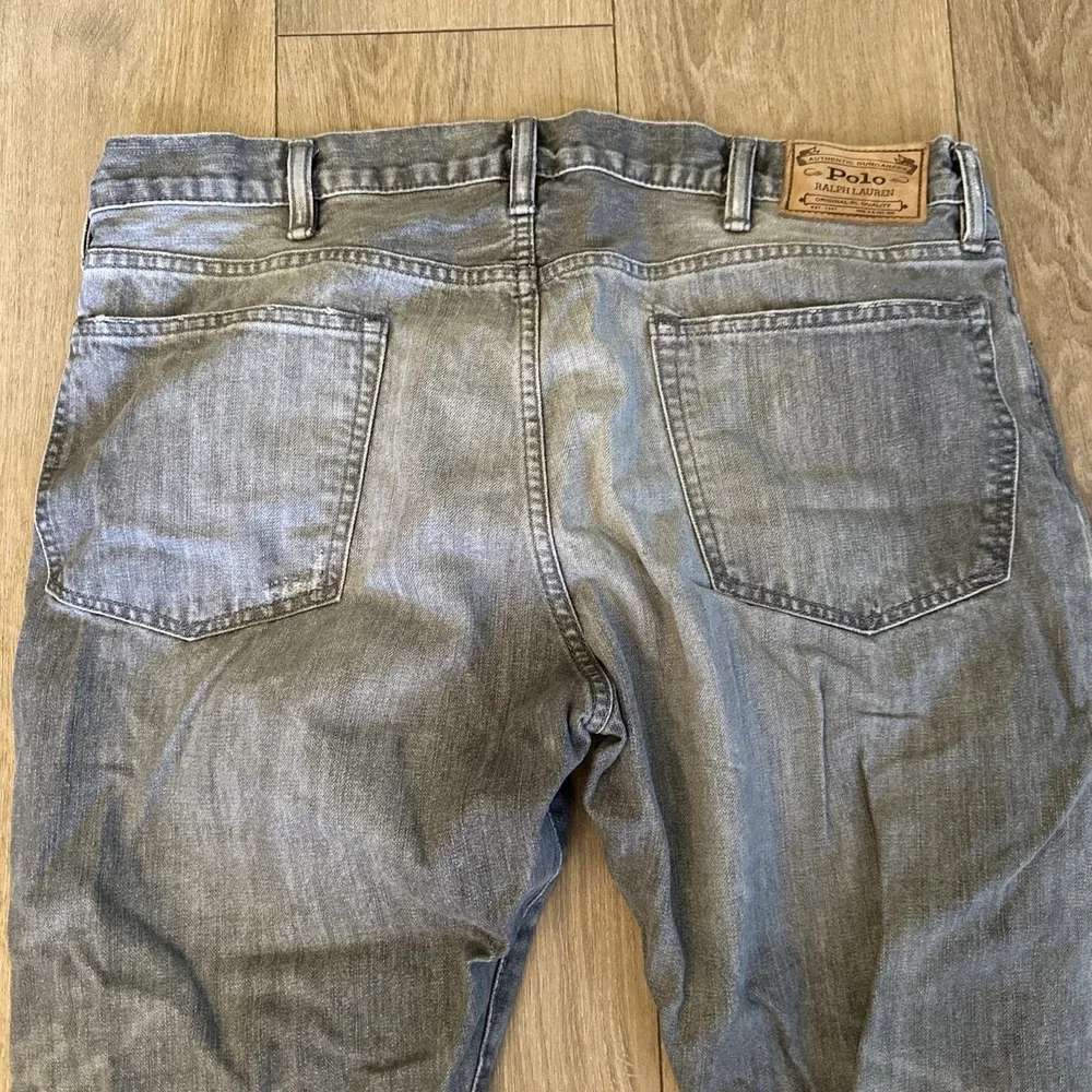 Polo Ralph Lauren Men's Jeans Denim Grey Distressed Grunge Size‎ 38x26